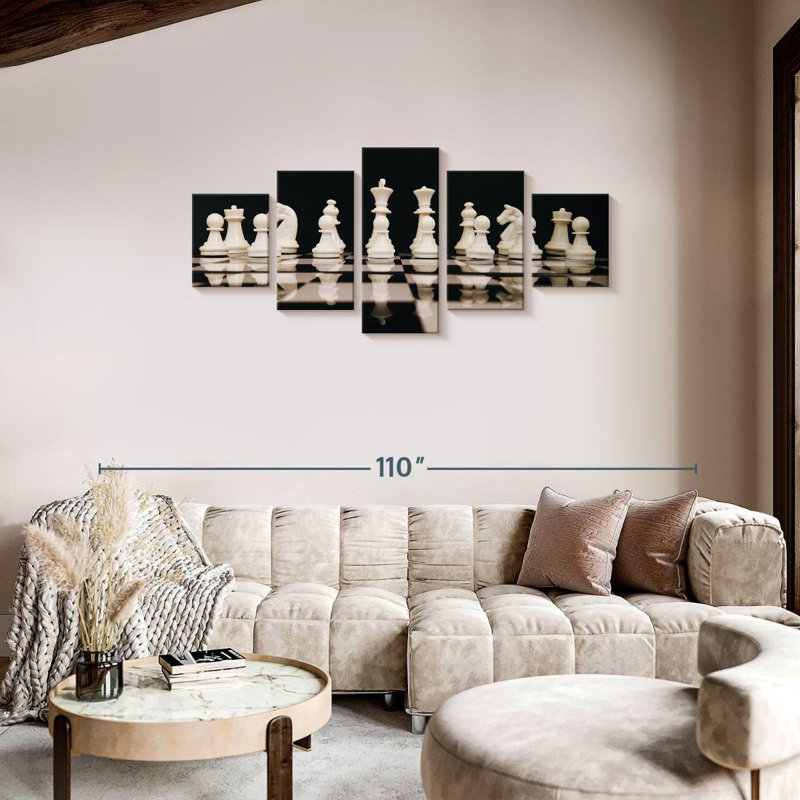 Chess Game, 34" H x 74" W