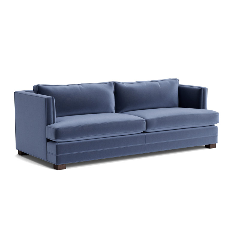 Keaton No Nail 94 Sofa, Performance Velvet - Indigo, Java