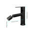 Robinet de lavabo de salle de bain, robinet de lavabo monotrou moderne à poignée simple