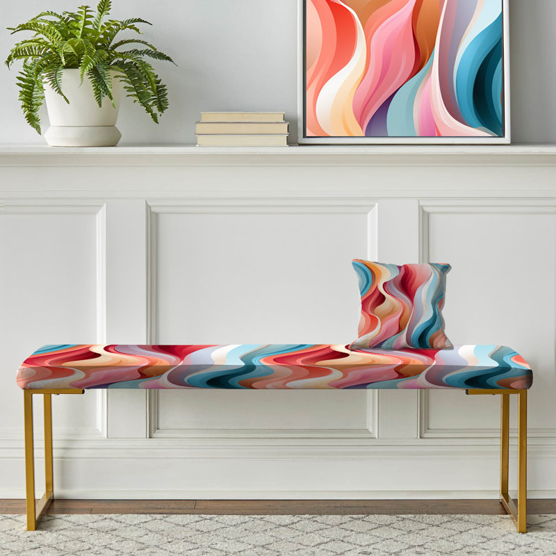 Banc rembourré rayé Modern Whispers