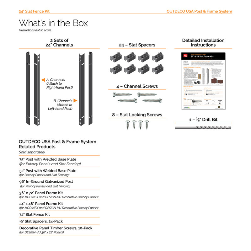 Adjustable Slat Fence Frame Kit