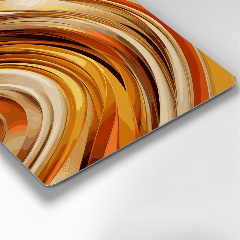 Abstraction numérique 16, art mural en métal brun, H 12 po x l 12 po
