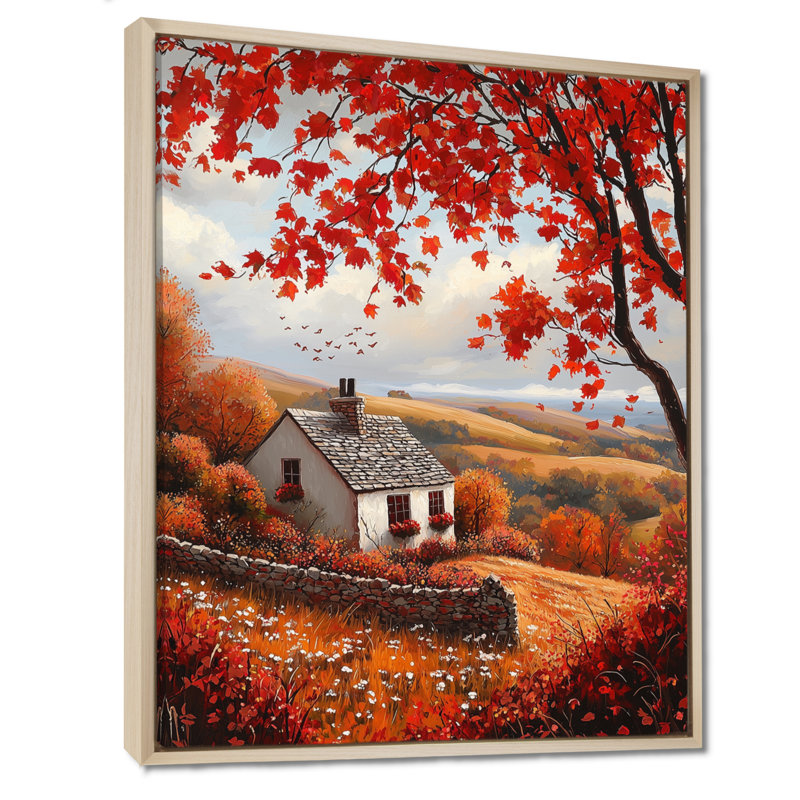 Duncann - art mural paysages, Impression encadrée flottante, H 44 po x l 34 po, Crème, crème