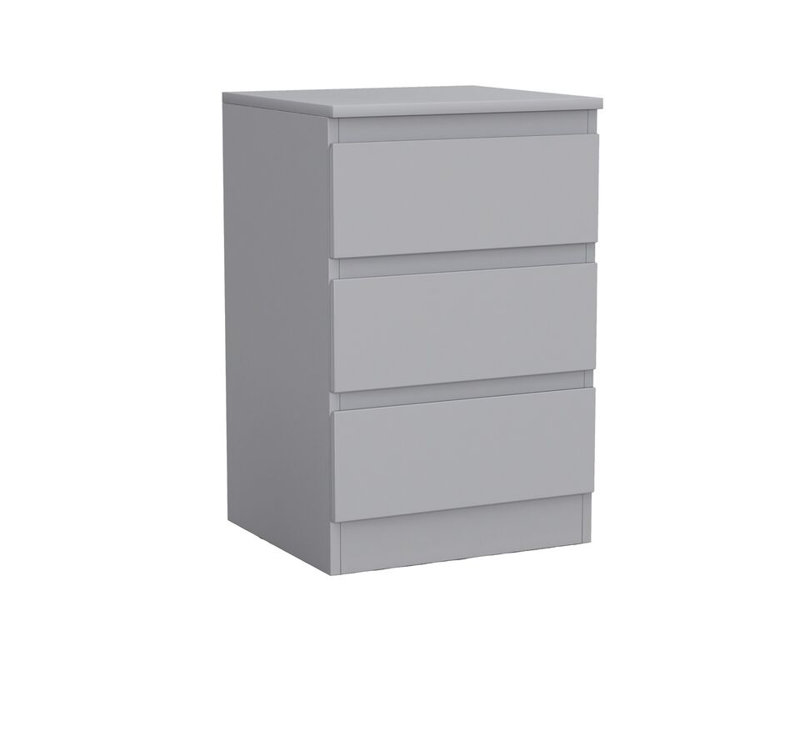 Prakrit 40cm W 3 - Drawer Chest of Drawers, Gray