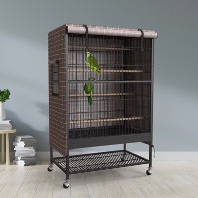 Housse pour cage à oiseaux H 51 po x l 38 po x P 22,5 po - Tissu Oxford respirant et bloquant la lumière pour cage à perroquet - Dayvien