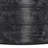 Connor 18"W Upholstered Genuine Leather Boho Round Pouf in Distressed Black-790733085