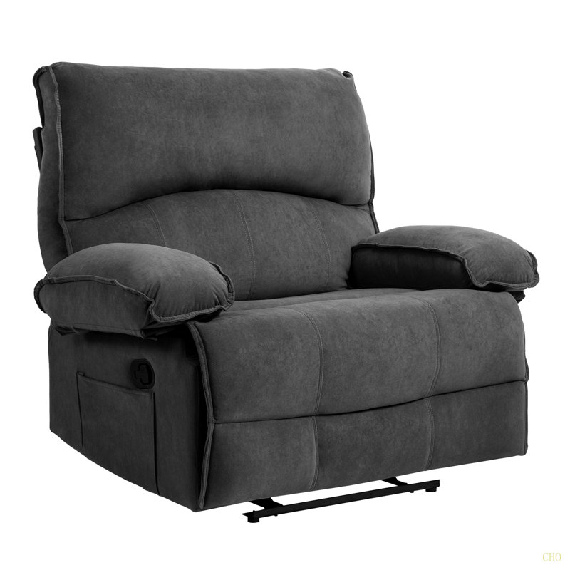 Fauteuil inclinable manuel surdimensionné pour le salon, Gris