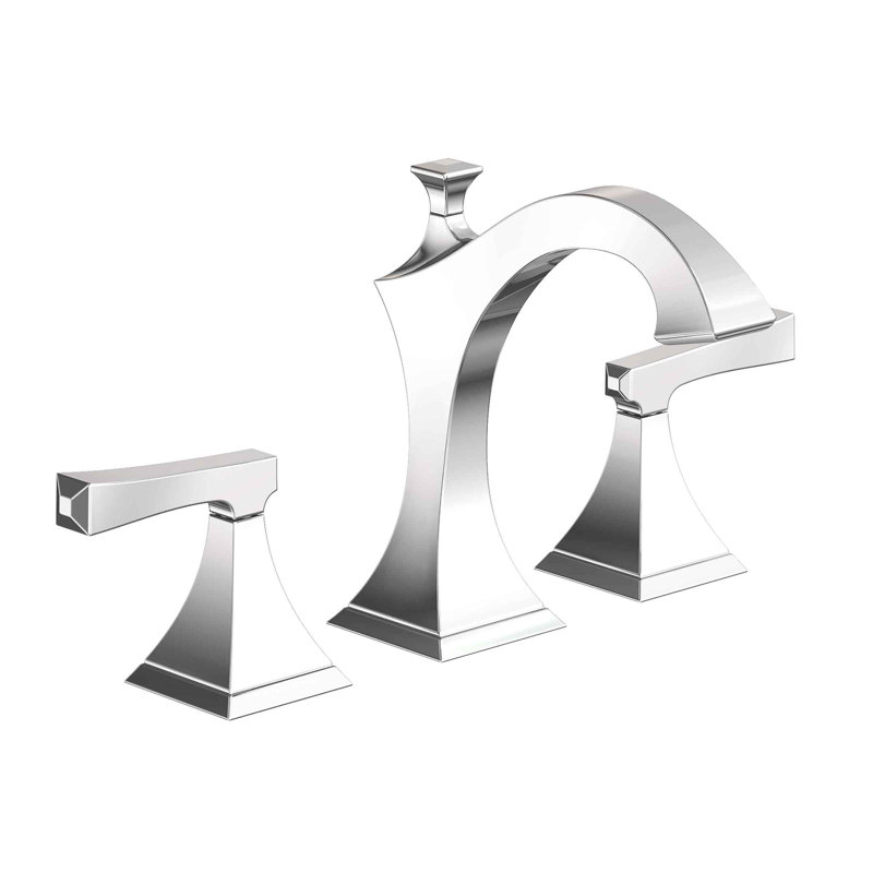 Joffrey Widespread Bathroom Faucet with Drain Assembly, Polished Chrome