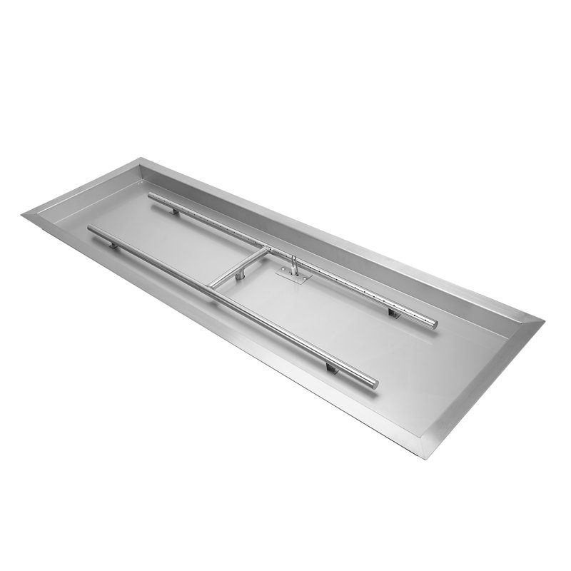 Stainless Steel Fire Pit Accessory, 48" H x 19" W x 10" D
