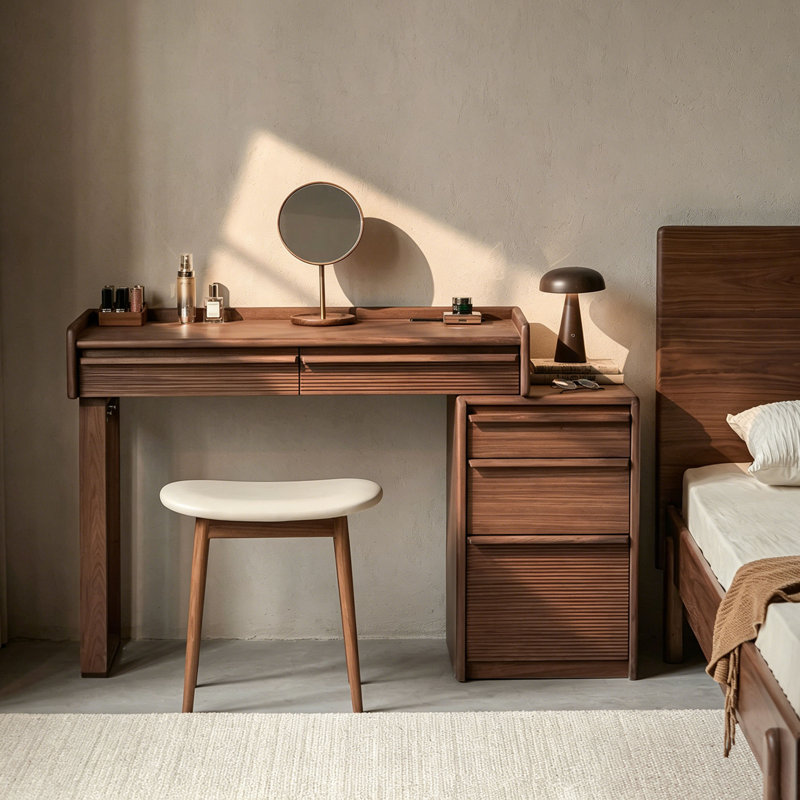Meuble-lavabo avec tiroir de rangement intégré en noyer noir uni, 30.71" H x 29.53" W x 15.75" D