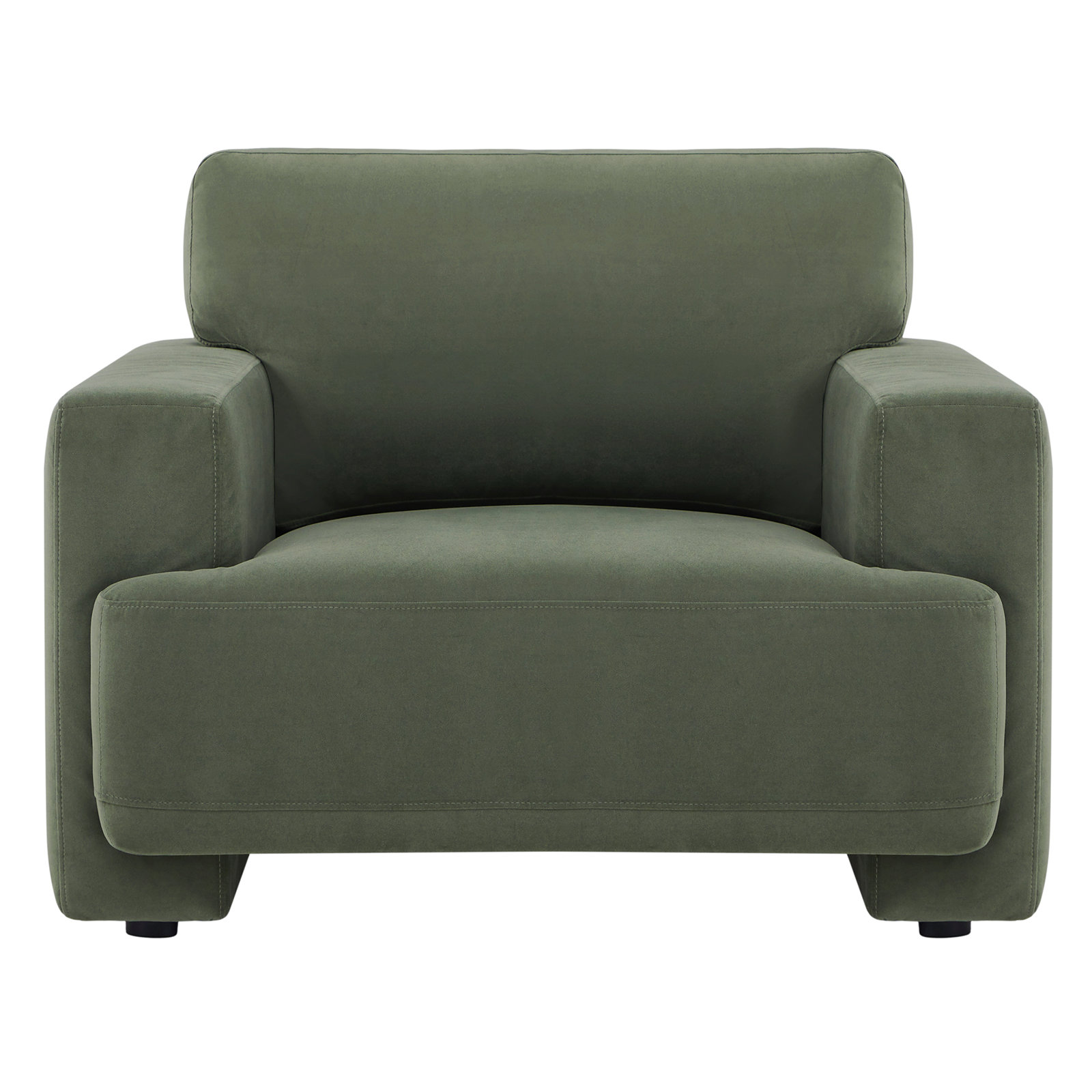 Ives 2-Piece Velvet Living Room Set, Soren Olivine Performance Velvet