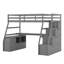 Lit mezzanine avec tiroirs, tablettes et bureau-1619758509