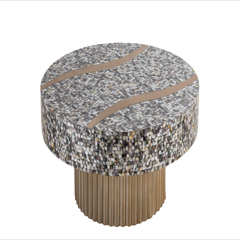 Table basse avec plateau en nacre