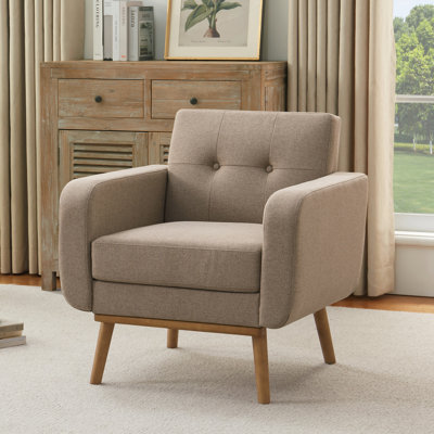 Donka Solid Wood Upholstered Armchairs