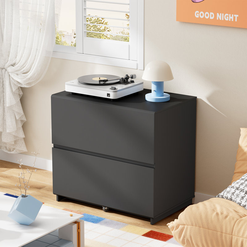 31.5"W 2-Drawer Lateral File Cabinet – Holds Letter/Legal Files, Anti-Tip For Home Office, Black