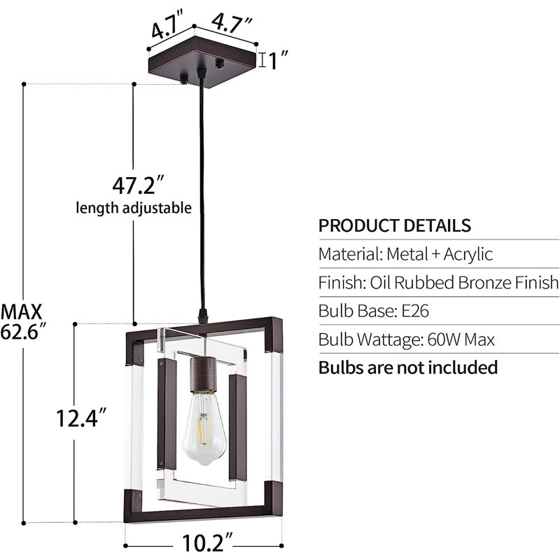 Luminaire suspendu noir 1 lumière