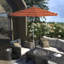 Parasol de patio blanc mat 11 pieds avec manivelle en aluminium à Astoria-10839845