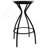 Floral Print Counter Height Bar Stool With Footrest Set Of 2 Upholstered Round Barstools For Kitchen & Dining Room