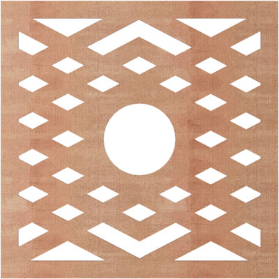 Médaillon de plafond à chevrons
