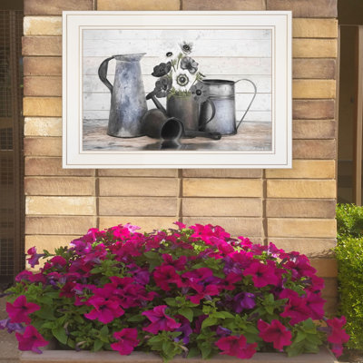 Floral Farmhouse I Framed Wall Art for Living Room, Home Wall Decor by Robin-Lee Vieira