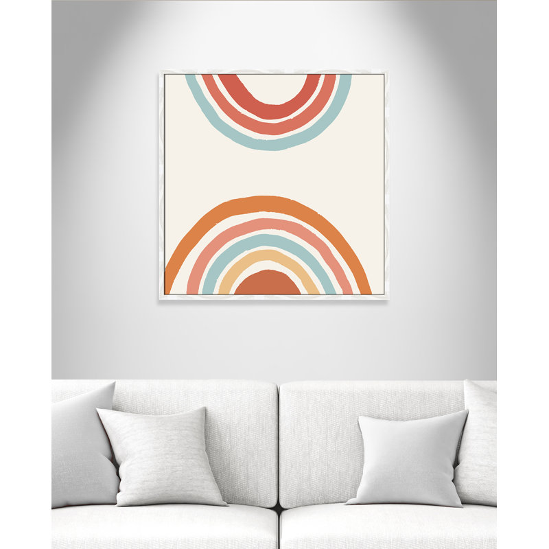 Rainbow Hills II - peinture encadrée, H 33,25 po x l 33,25 po x P 0,75 po, Grain de bois blanc