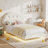 Kids Floating Bed Frame with Adjustable  Headboard and Teddy Fleece Upholstered-1470003006-1470415618