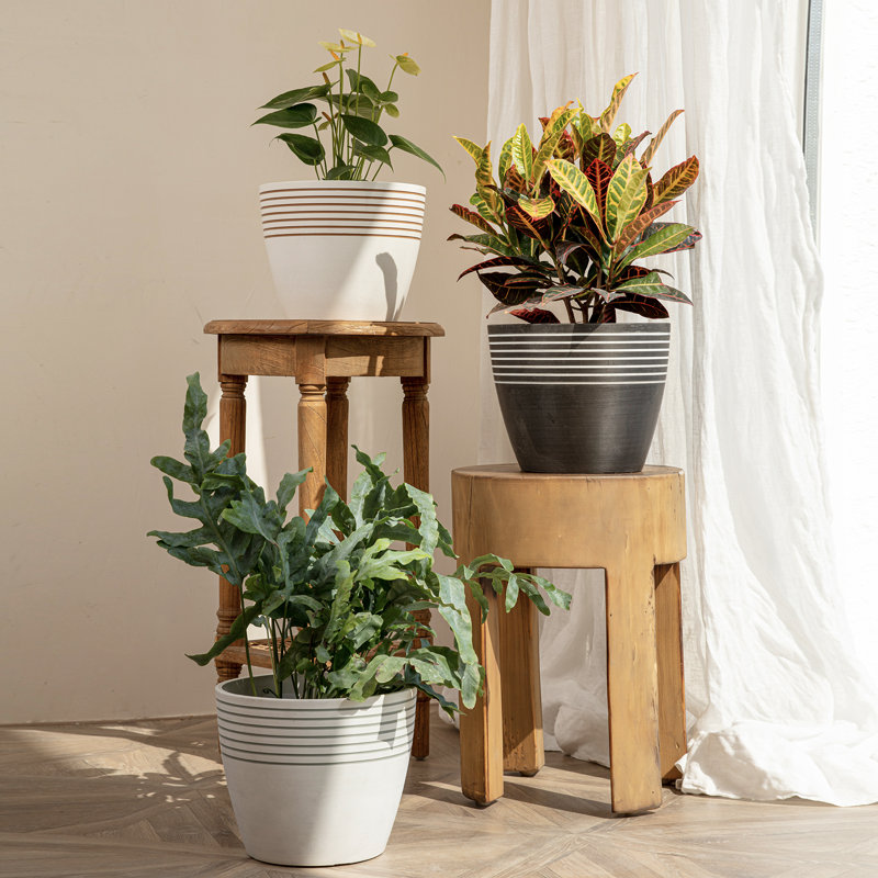 Ensemble de 2 pots à fleurs blancs de 9 pouces