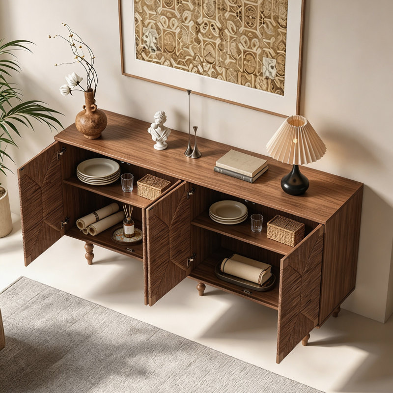 Buffet rétro de 59 pouces, Brown