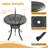 Schuylerville 30.71-inch Cast Aluminum Patio Dining Round Table with a 1.88-inch Umbrella Hole