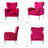 Consolata 37" H Velvet Wingback Chair with Button Tufting and Metal Legs-1272440848