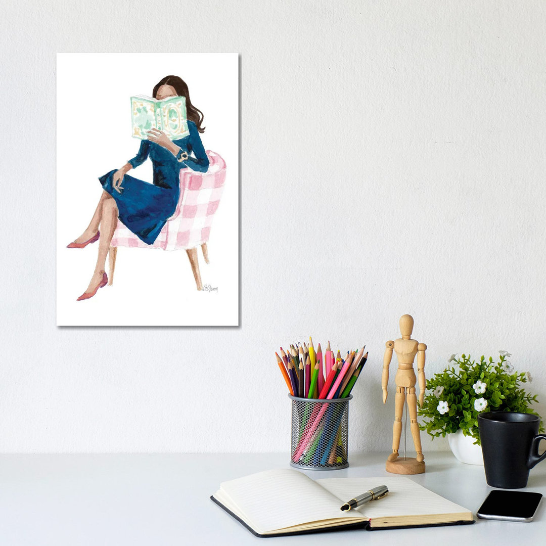 Pink Chair von Style Of Brush - Gallery-Wrapped Canvas Giclée