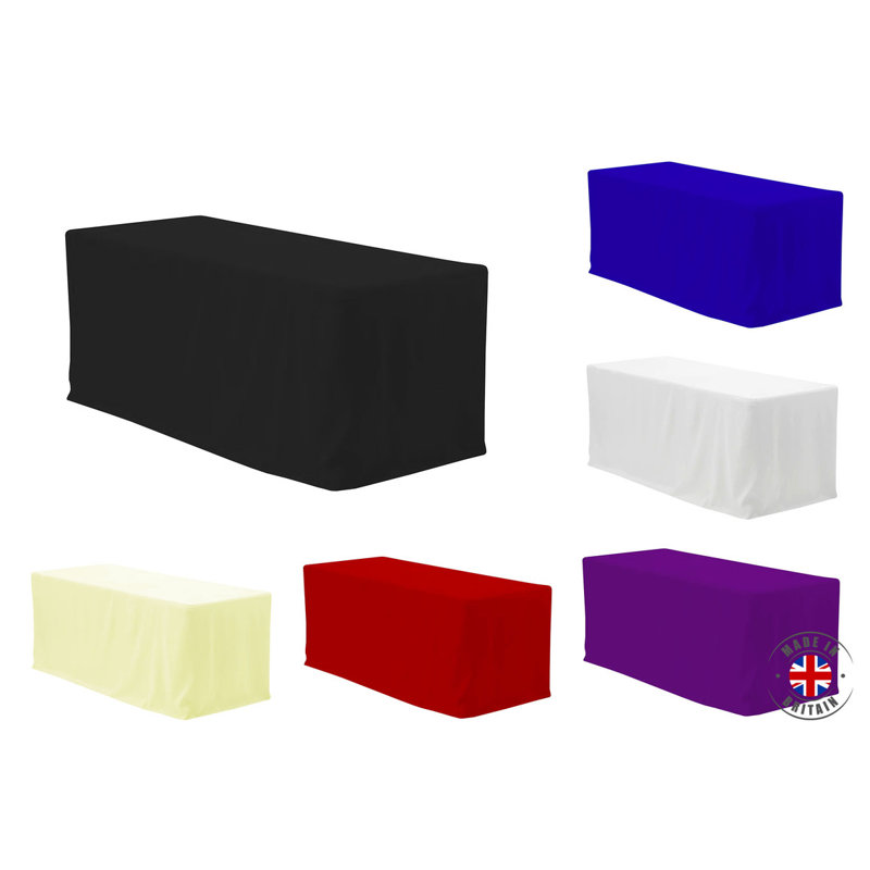 Fitted 100% Polyester Tablecloth Premium Qualitytable Cover 4 Feet Diameter, Light Pink, 60.96cm W x 121.92cm L