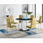Scottsmoor Modern Halo 6 Seat Round Dining Table Set - Luxury Velvet Dining Chairs-88433962-88433963-88433966