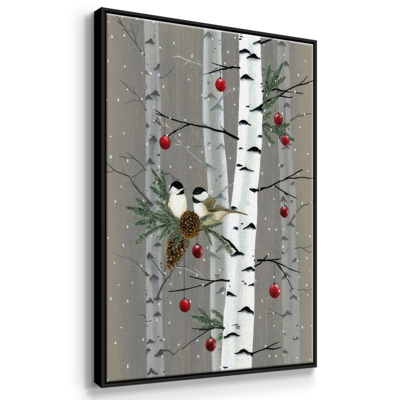 Birch Birds II, reproduction d'art sur toile, Noir, H 25 po x l 17 po x P 1,5 po