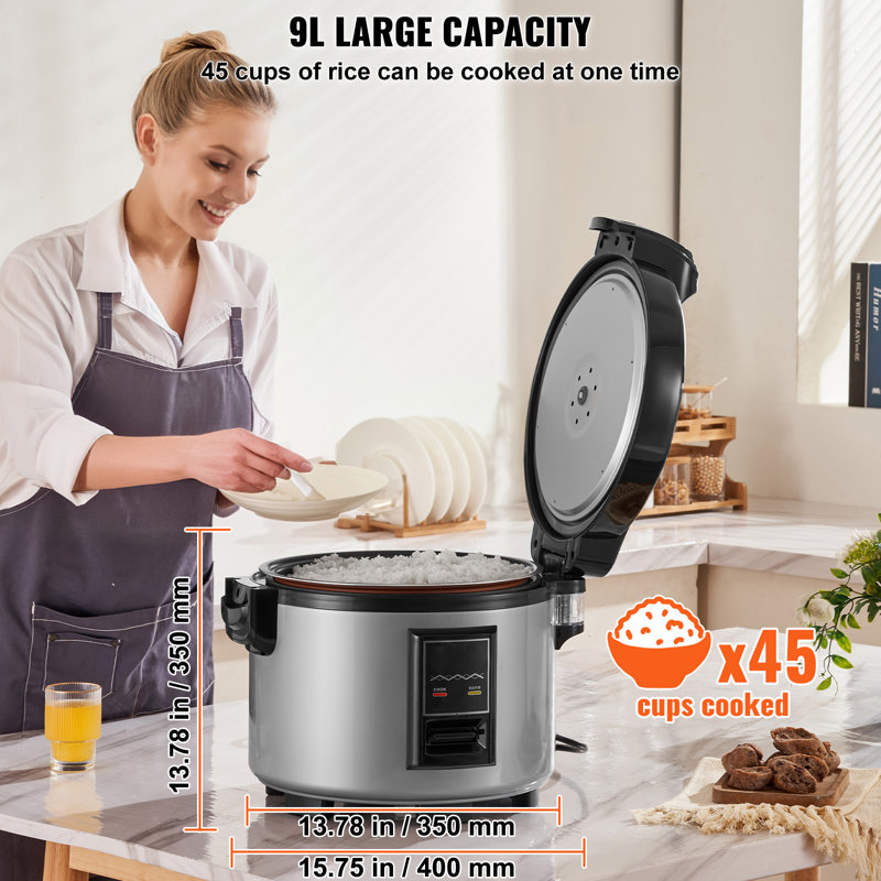 VEVOR 45-Cup Commercial Electric Non-Stick Rice Cooker