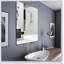 Miroir de salle de bain moderne 36 x 24 pouces avec cadre en aluminium, suspendu vertical ou horizontal, idéal pour la décoration intérieure et la sécurité