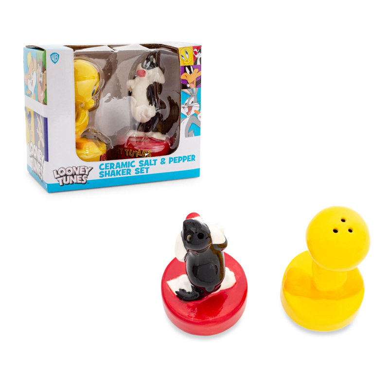 Salière et poivrière en céramique Looney Tunes Sylvester And Tweety | Ensemble de 2
