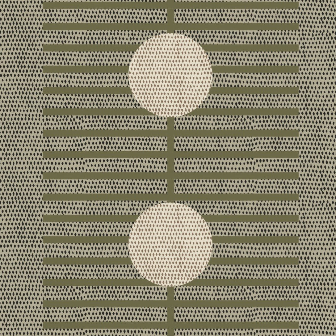 Nomalanga Self-Adhesive Wallpaper, Olive, Non-pasted