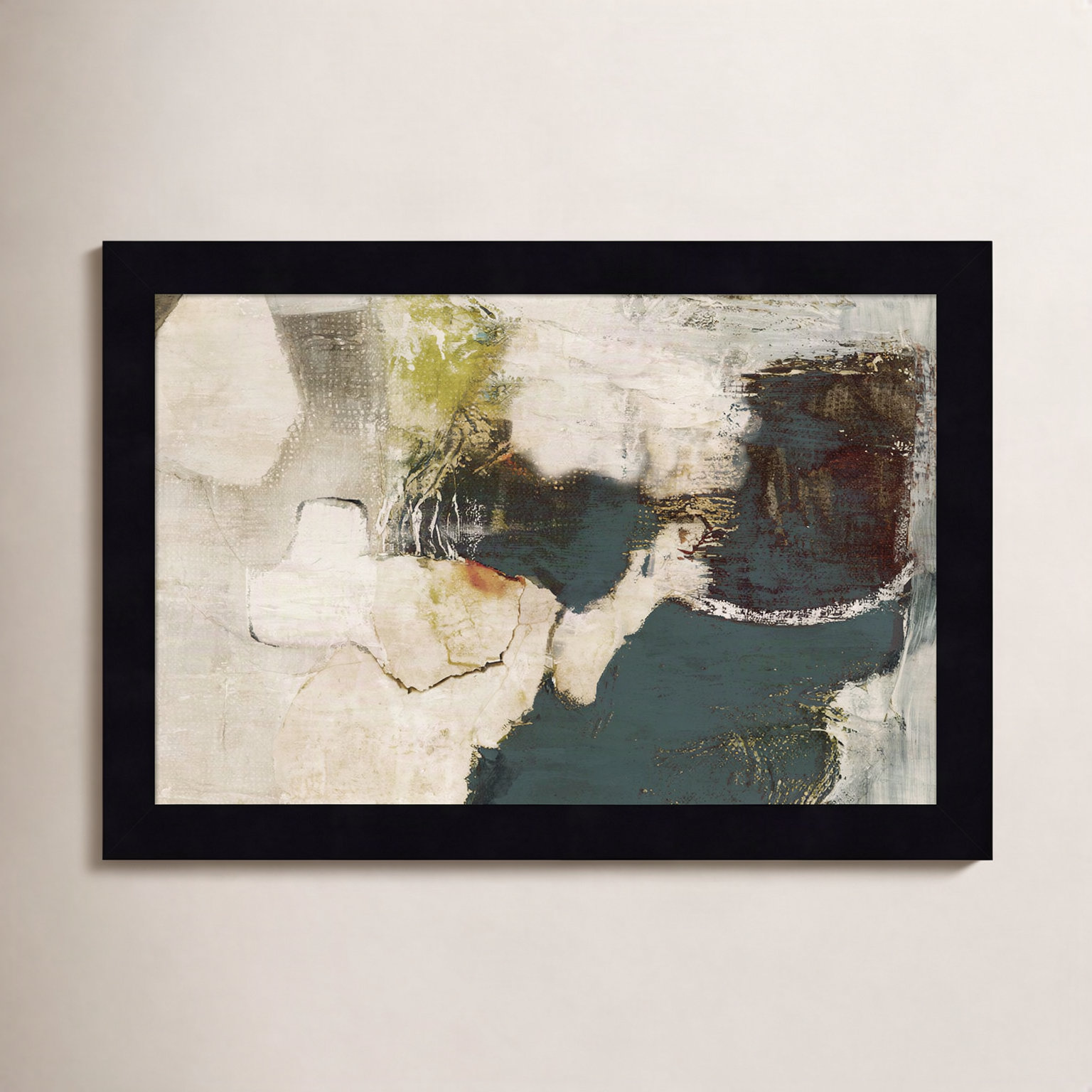 Obscured in Blue Print by PI Studio, Black, 9" H x 13" W