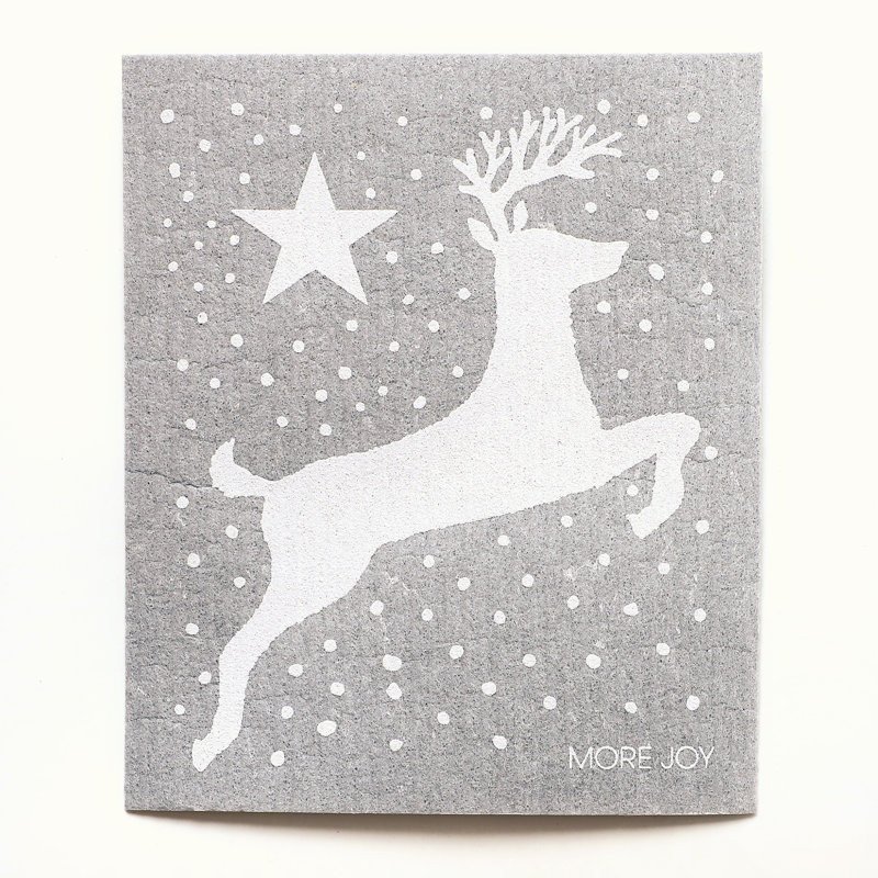 Renne avec chiffon flocon de neige