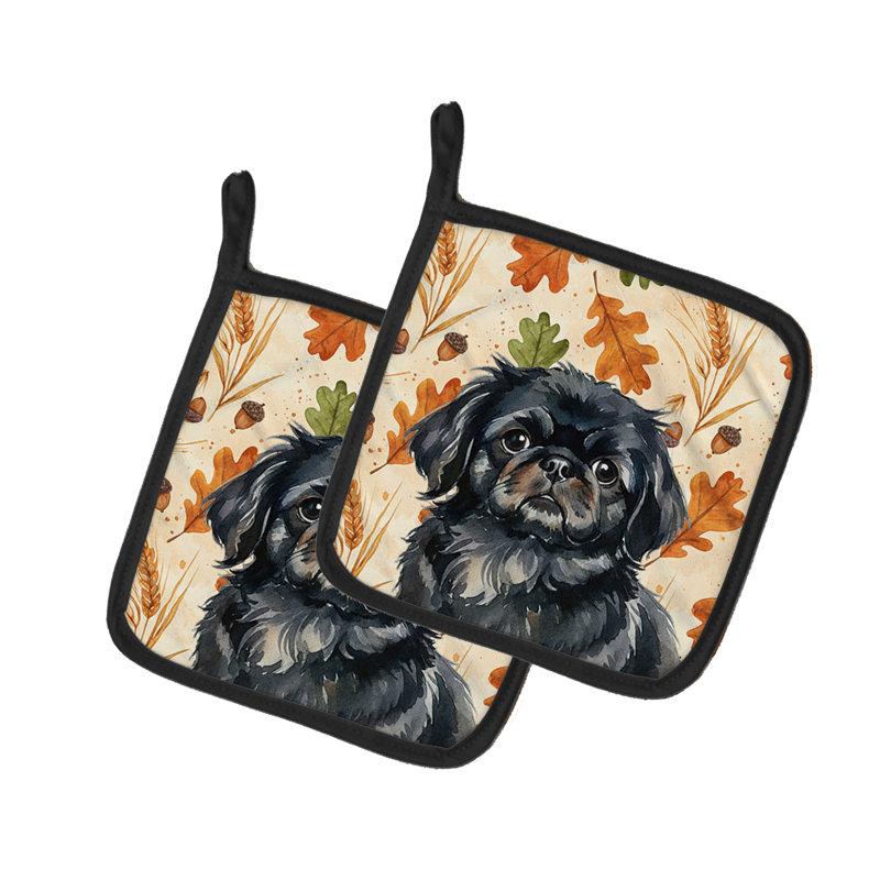 Paire de porte-casseroles Pekingese Heirloom Fall