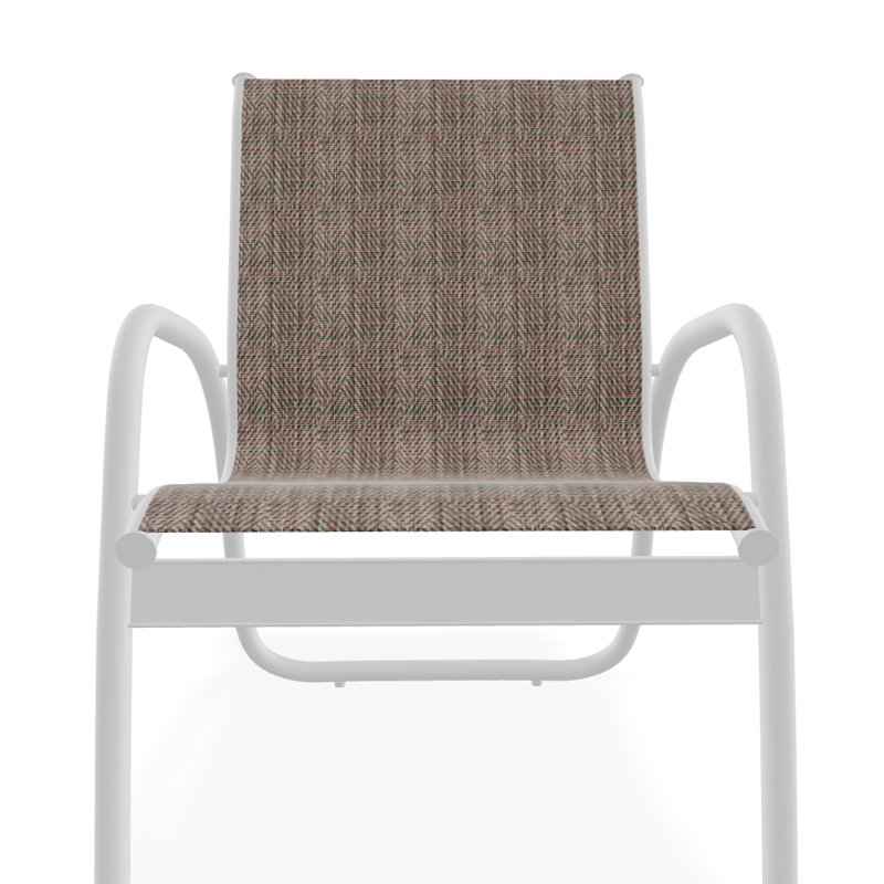 Fauteuil de patio Gardenella, Taupe Harper Sunbrella®, Blanc texturé