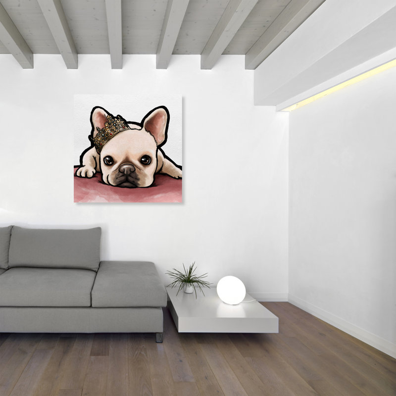 «Royal Frenchie», impression sur toile, H 40 po x l 40 po x P 1,5 po