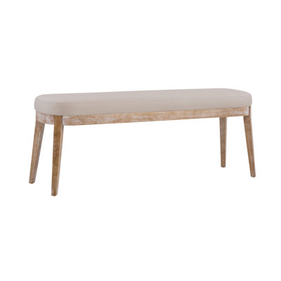Oceane Carlton PU Leather Upholstered Wooden Bench by George Oliver