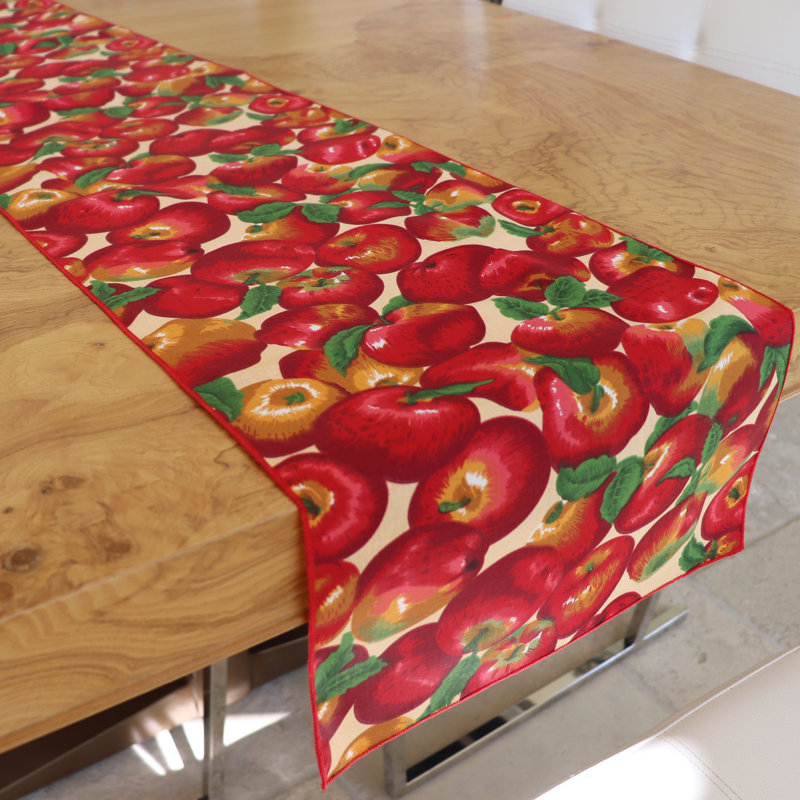 Rectangle Floral Cotton Table Runnner, 90" x 24"