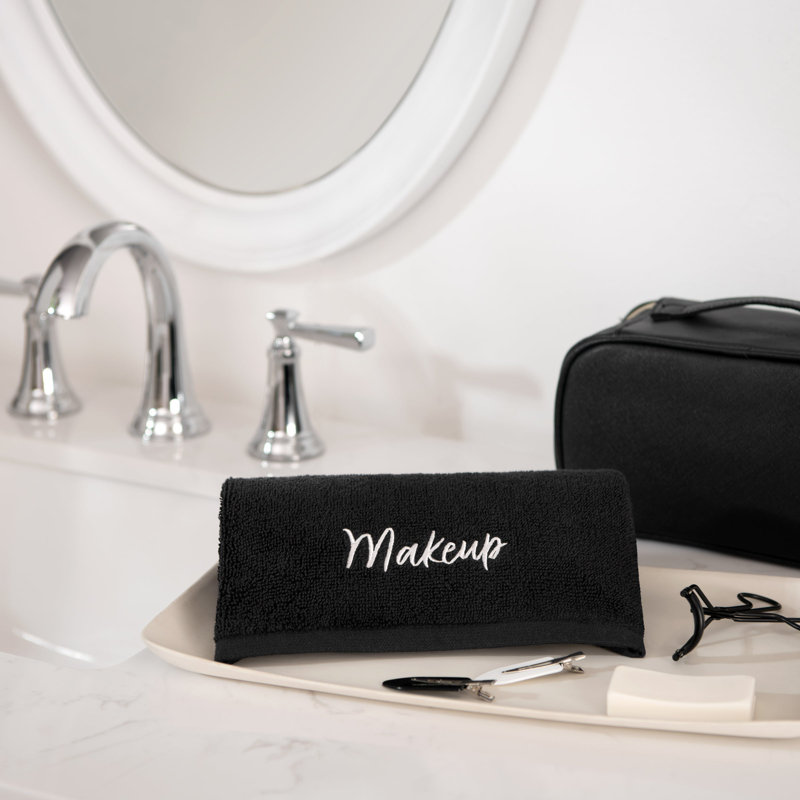 Host & Home Cotton Makeup Towel (11x17) Black (6/Pack)