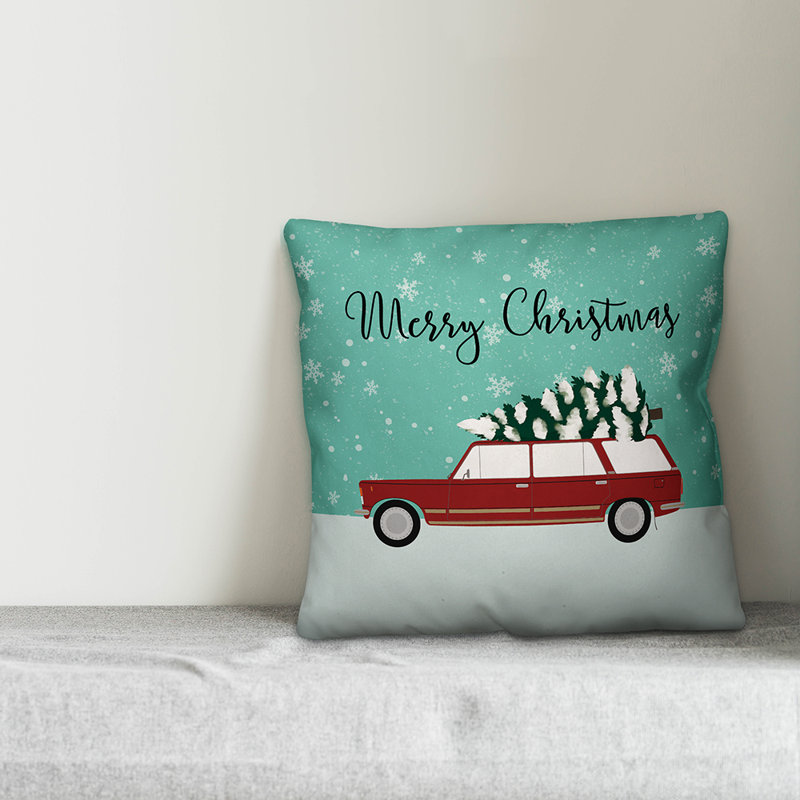  Coussin Merry Christmas Station Wagon