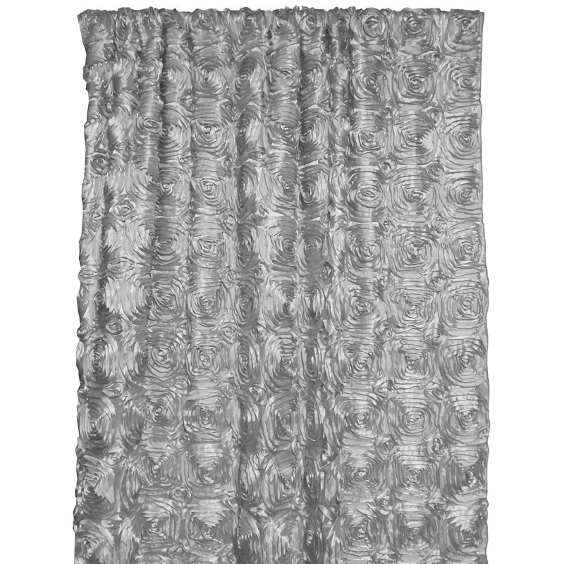 Rideau obscurcissant en polyester Pekanbaru, L 54 po x L 72 po, Argent