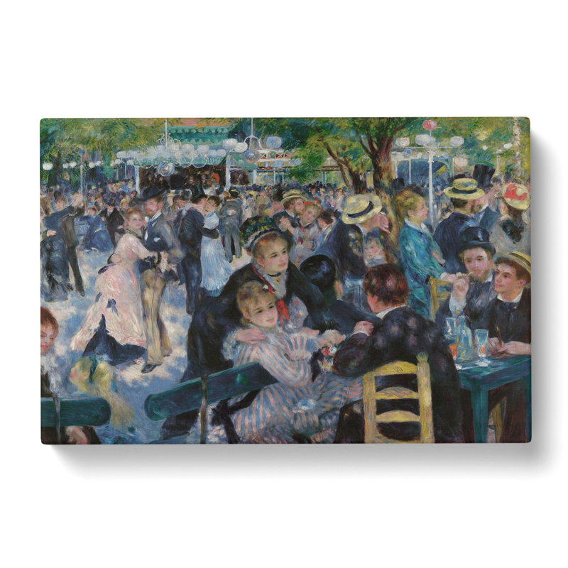 Dance At Le Moulin De La Galette by Pierre-Auguste Renoir - Wrapped Canvas Painting, 50cm H x 76cm W x 3cm D