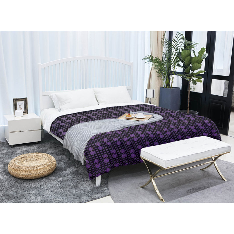 Katelyn Elizabeth Modern & Contemporary Polyester Geometric Shapes Comforter, King Comforter, Purple Ombre